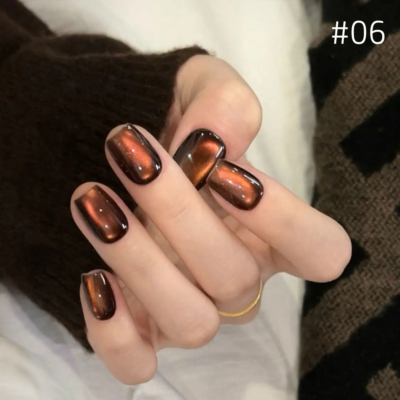1-12 Uds. Esmalte de Uñas en Gel Magnético Ojo de Gato Marrón con Luz Azul, Larga Duración, Novedad 2026, Suministros para Uñas, Arte de Uñas, Venta Caliente