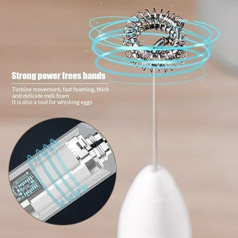 Artículos de cocina 2 en 1, batidor de huevos eléctrico con carga USB, Mini licuadora, accesorios de cocina, mezclador, utensilios para el hogar, barra de doble cabezal