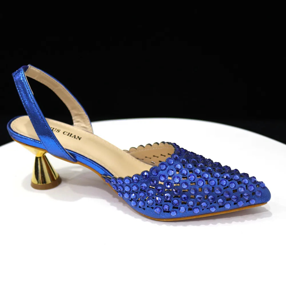 Sandalias con fondo de Muffin decoradas con cuentas para mujer, zapatos y bolso cómodos y versátiles, elegantes, a la moda, verano, 2023