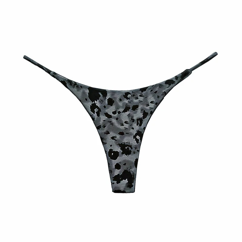 Bragas de algodón con estampado de leopardo para mujer, bragas sexis, Tanga de cintura baja, Bikini con espalda en T, ropa interior sin costuras, lencería femenina, talla S-XXL
