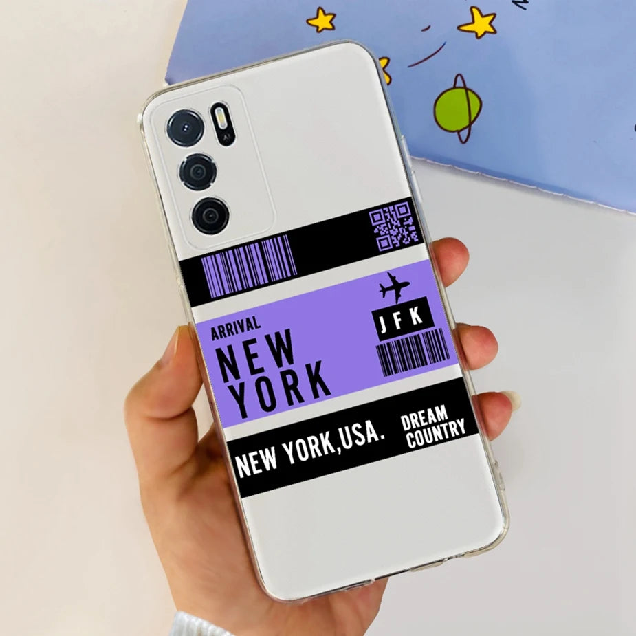 Para Oppo A16 A16s funda elegante pintada contraportada suave funda de teléfono delgada para Oppo A16s OppoA16 s CPH2269 Coque Fundas carcasa de parachoques