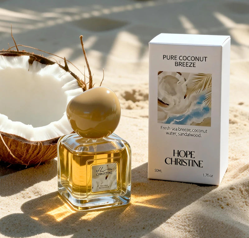 Perfume de Coco para Mujer, Aroma a Agua de Coco No Grasoso, Fragancia Tropical Unisex de Larga Duración para el Verano, Bruma Corporal