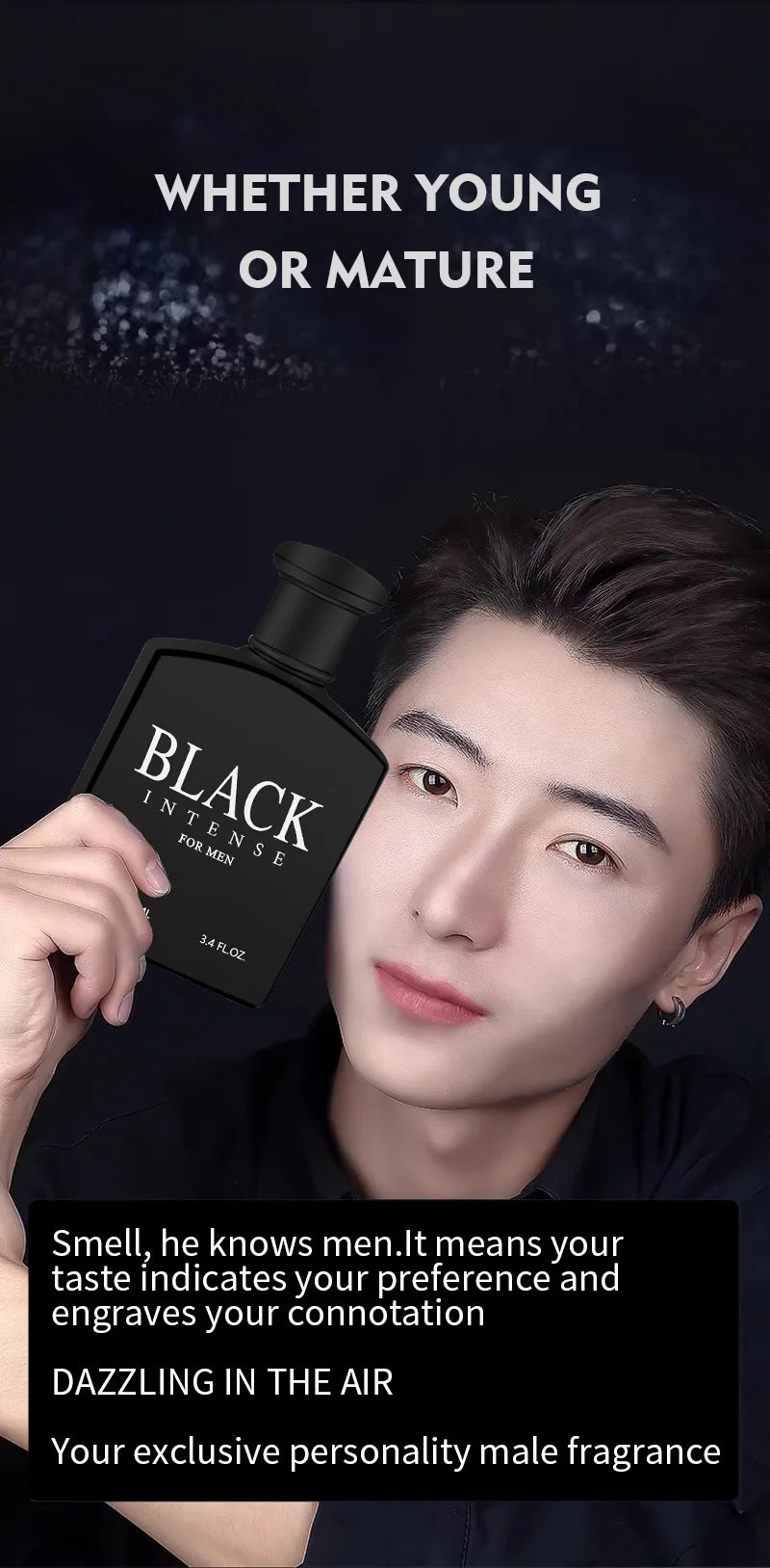 Perfume de Marca de 100 ml, Perfume Masculino Musk, Spray de Larga Duración, Fragancia Floral Ligera, Regalo Romántico y Seductor