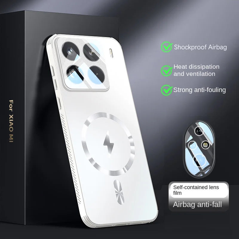 Nueva cubierta completa mate de adsorción de disipación de calor magnética para Xiaomi 15 14 13 Pro Mi 15Pro Magsafe funda trasera a prueba de golpes