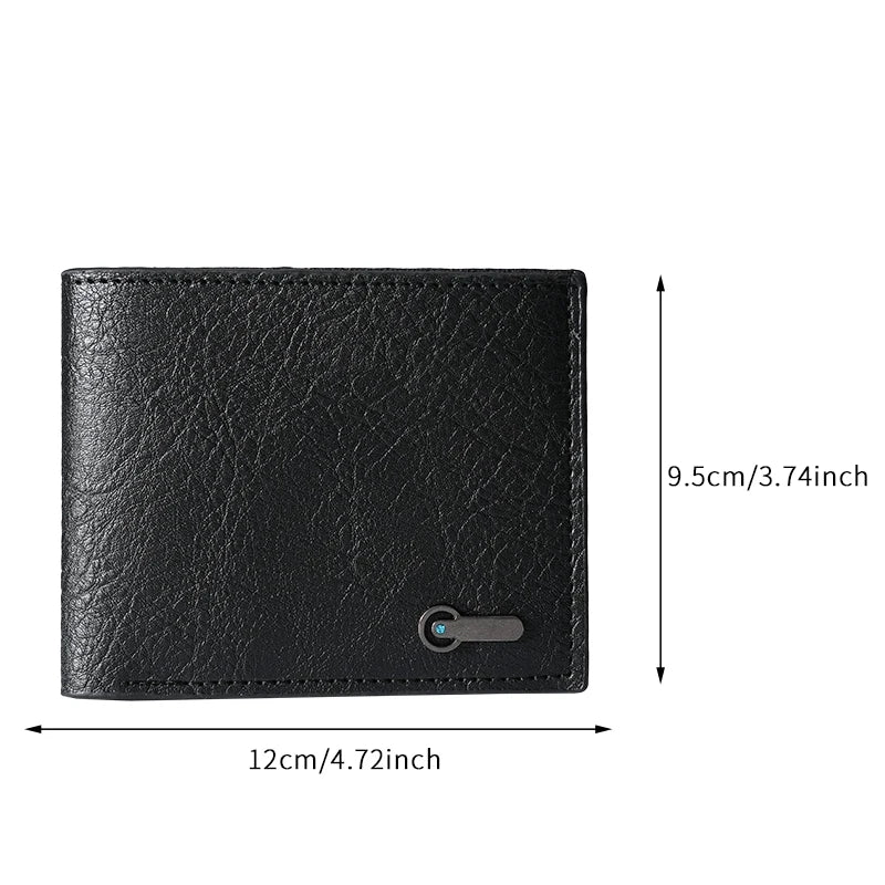 Cartera corta multitarjeta para hombre, billetera informal de moda, delgada, doble pliegue, horizontal, suave, nueva