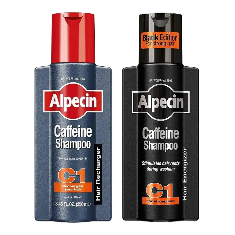 Champú Alpecin C1 con Cafeína de Alemania, Anticaída, Control de Grasa, Elimina la Caspa, Limpia Profundamente los Folículos Pilosos, Repara el Cabello