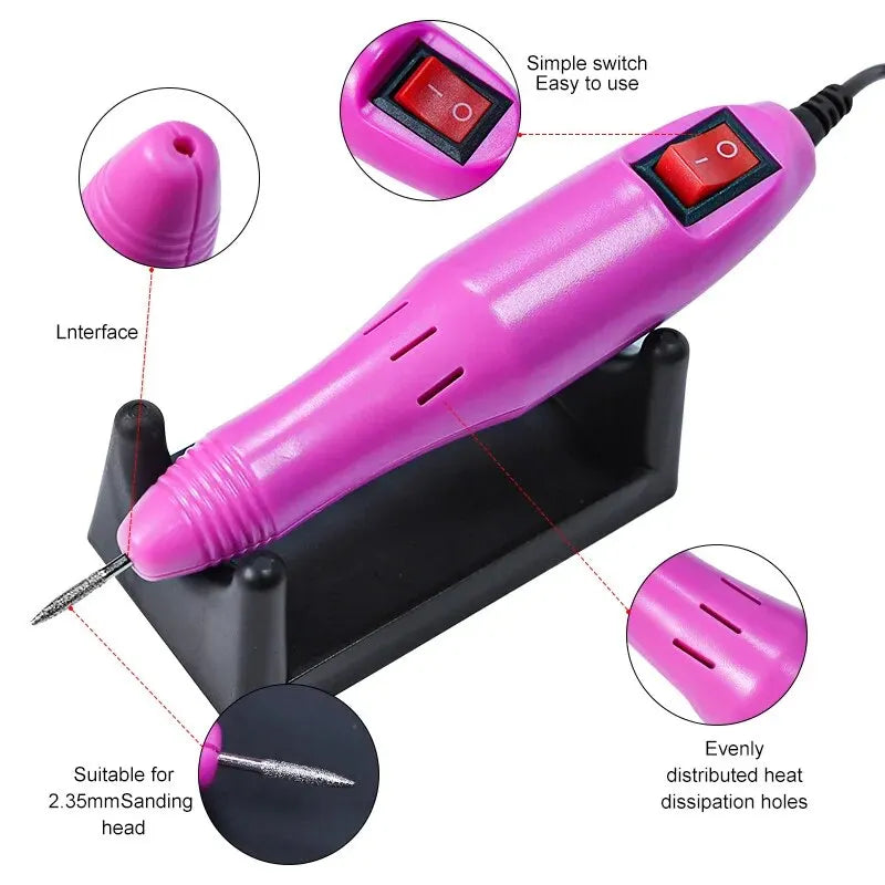 20000rpm, máquina de taladro de uñas profesional, lima de uñas eléctrica para manicura, uñas y manicura