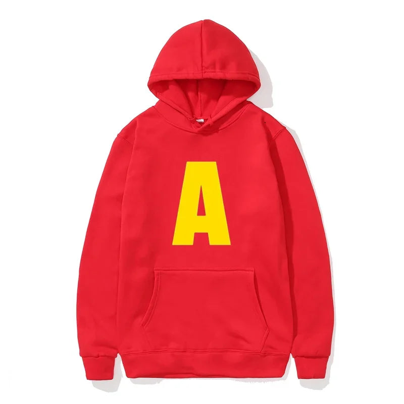 2025 Moda Unisex Ropa deportiva casual Sudadera con capucha para mujer Alvin Chipmunk Disfraz de Halloween Jersey para mujer