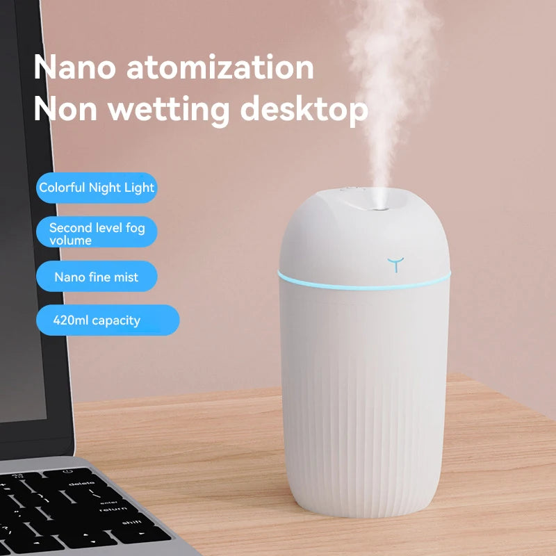 El nuevo humidificador de aire con una pequeña cantidad de difusor de máquina de humidificación humidificador de dormitorio con pulverizador de niebla ultrapeso