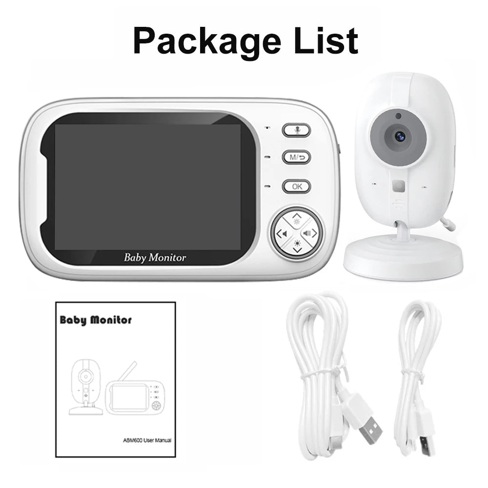 Cdycam nuevo Monitor de vídeo inalámbrico para bebé de 3,5 pulgadas visión nocturna monitoreo de temperatura Audio bidireccional hablar cámara de seguridad para niñera bebé