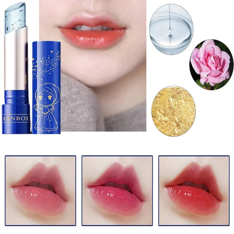 Brillo de labios de doble Color, bálsamo labial hidratante, gelatina decolorante, resistente al agua, antigrietas, cuidado de los labios, cosméticos para estudiantes, lápiz labial