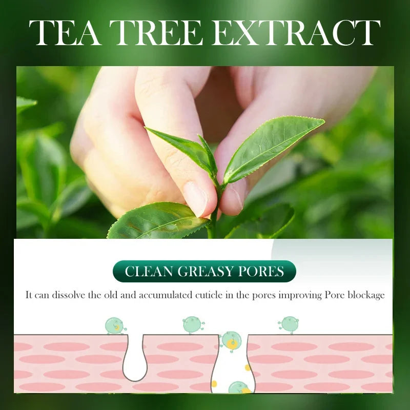 Crema para eliminar el acné del árbol de té, Control de aceite hidratante suave para el rostro, Gel Facial para eliminar el acné, espinillas, belleza y salud