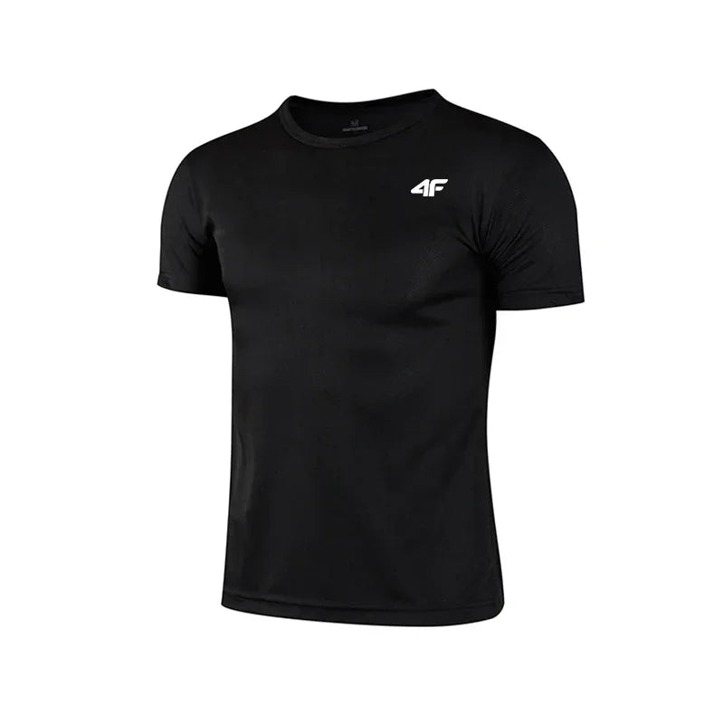 Camiseta de entrenamiento de ejercicio de verano para hombre, camiseta de manga corta transpirable de secado rápido de alta calidad, camisetas de baloncesto para gimnasio y maratón