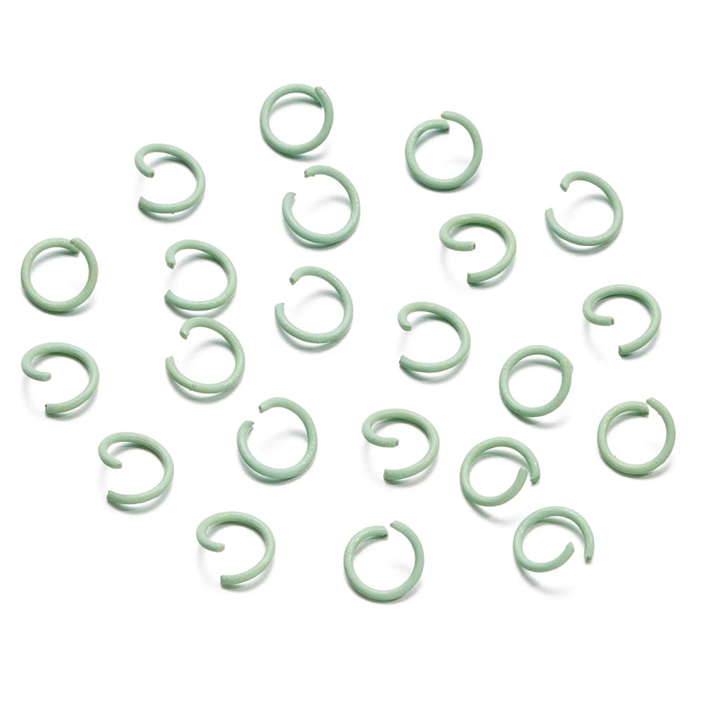 100 unids/lote 1,2x10mm anillos abiertos coloridos conector de anillo de salto dividido para hacer joyería Diy accesorios suministros