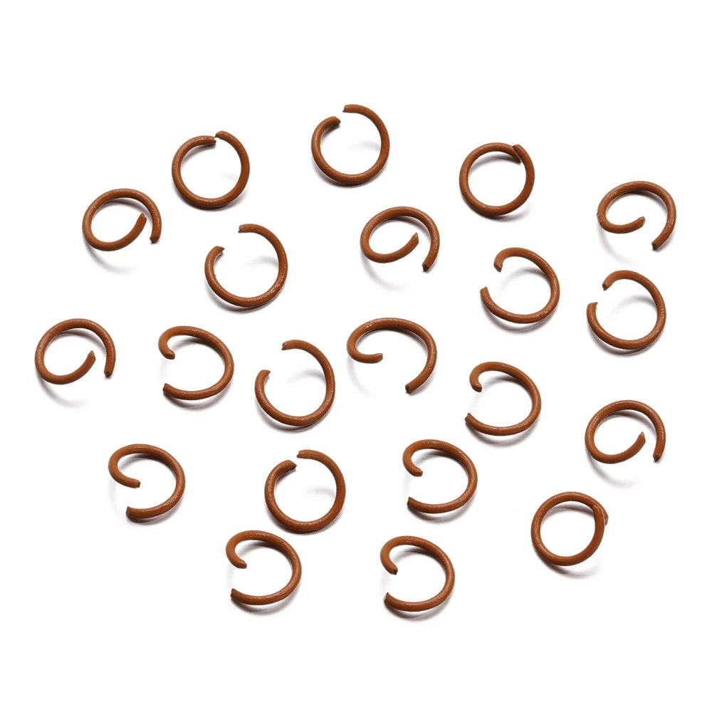 100 unids/lote 1,2x10mm anillos abiertos coloridos conector de anillo de salto dividido para hacer joyería Diy accesorios suministros