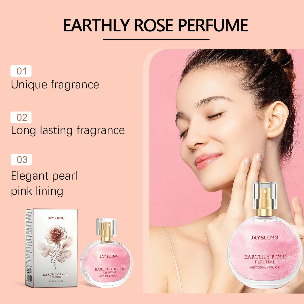 Perfume de larga duración para mujer, fragancias florales rosas, aerosoles corporales, hidratante, aroma fresco, desodorante para la piel, Perfumes de feromonas