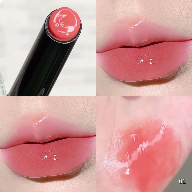 El lápiz labial de espejo tiene una textura suave, color rico y formación de película que no se seca ni se pega, labios hidratantes y Pouty