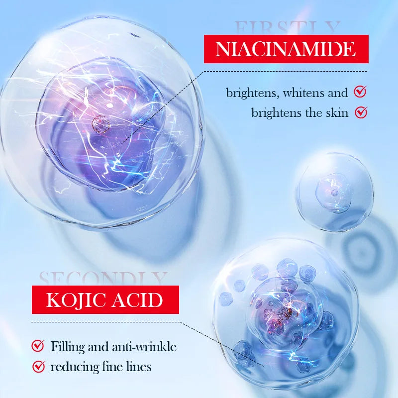 5 uds SADOER mascarilla Facial de ácido kójico hidratante brillo mascarillas faciales mascarilla de hoja belleza productos para el cuidado de la piel