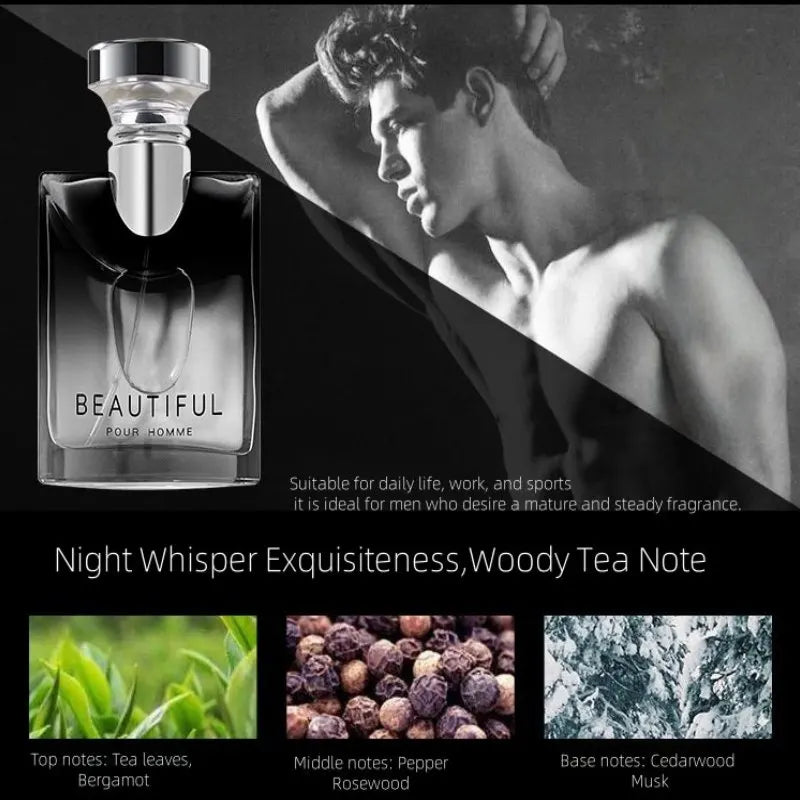 Fascination-Perfume para Hombre, 100ml, fragancia de Colonia de larga duración, aroma de té, feromonas para Hombre, fragancia Original en aerosol, Parfum para Hombre