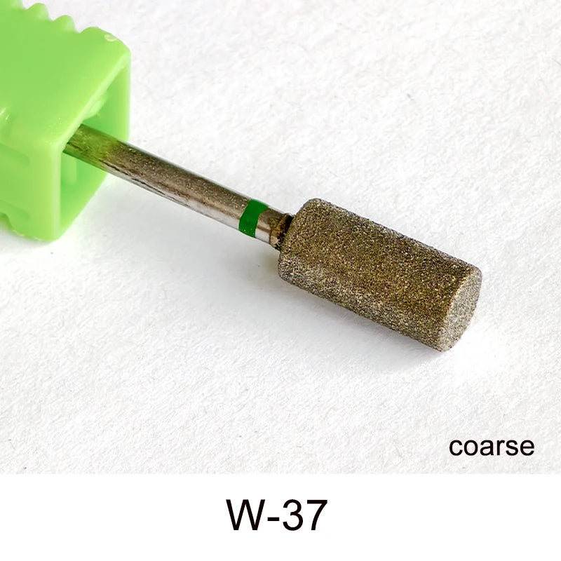 Brocas de cerámica para uñas de diamante, fresa para manicura, limas rotativas para cutículas izquierda y derecha, herramientas de accesorios para uñas DIY