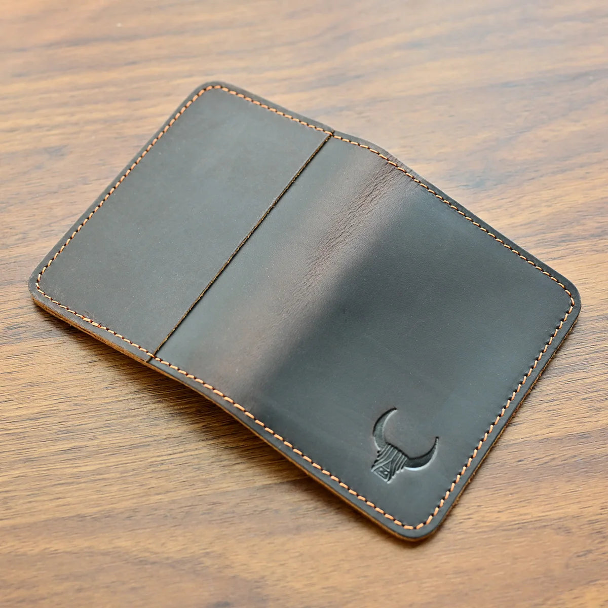 Cartera delgada de cuero genuino para hombre, Tarjetero con múltiples ranuras, para dinero en efectivo, 100%