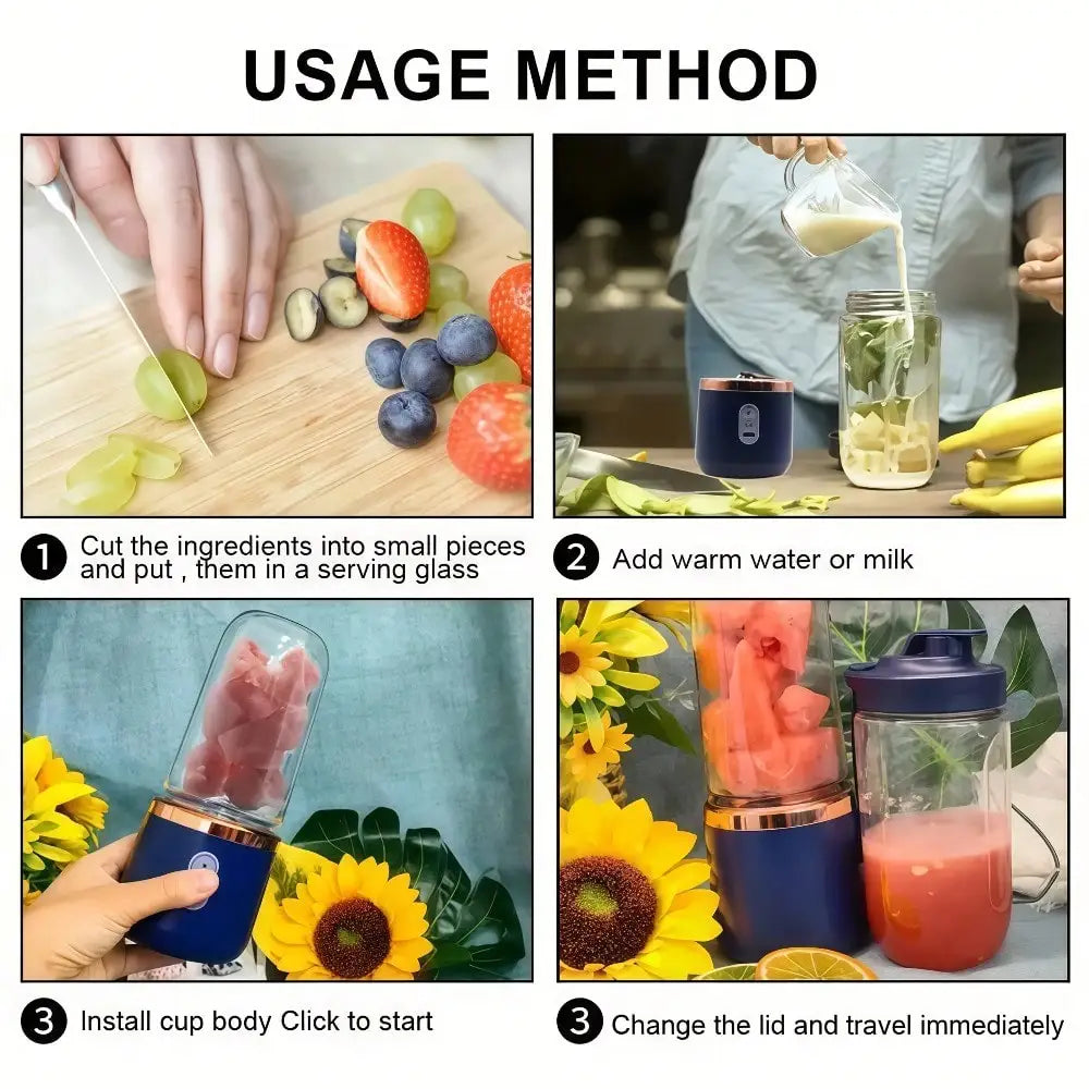 Vaso para exprimidor + vaso portátil para exteriores, vasos dobles, desmontables, fáciles de limpiar, para hacer jugos finos, licuadora de frutas, máquina para hacer bebidas, adecuado para el hogar, viajes al aire libre, o