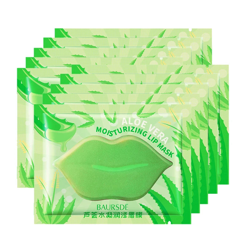 5/10 unids/lote mascarilla labial nutritiva de colágeno esencia de frutas hidratante reafirmante parche labial antiarrugas cuidado de la piel