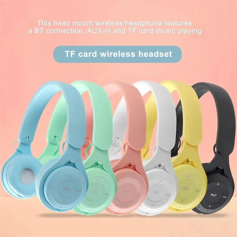 Y08 Auriculares inalámbricos Bluetooth Macaron auriculares estéreo con diadema para juegos con micrófono Gamer Girl regalo para tableta móvil