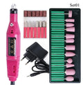 Taladro de uñas profesional eléctrico para manicura, juego de cortadores de fresado, limas para uñas, brocas, herramientas para quitar esmalte de Gel