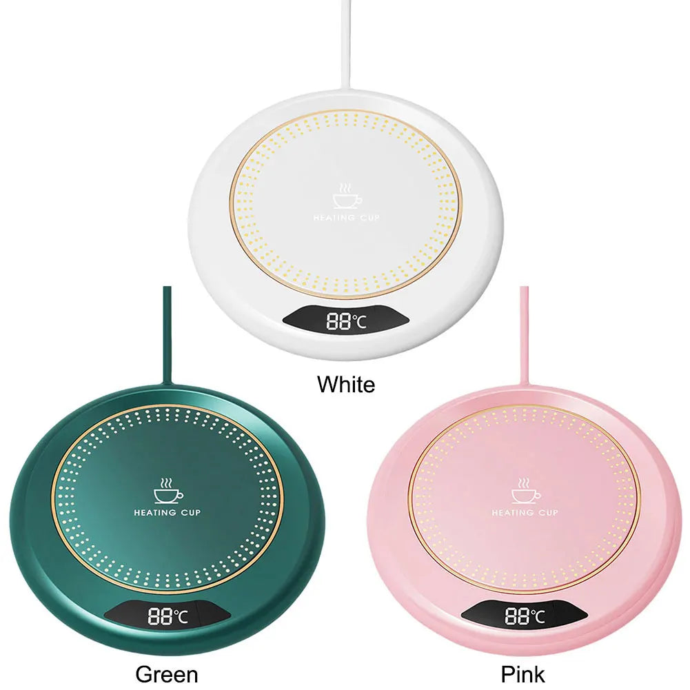 Calentador de tazas de café USB, calentador de bebidas eléctrico con 3 ajustes de temperatura, placa calentadora de café para café caliente, té y leche