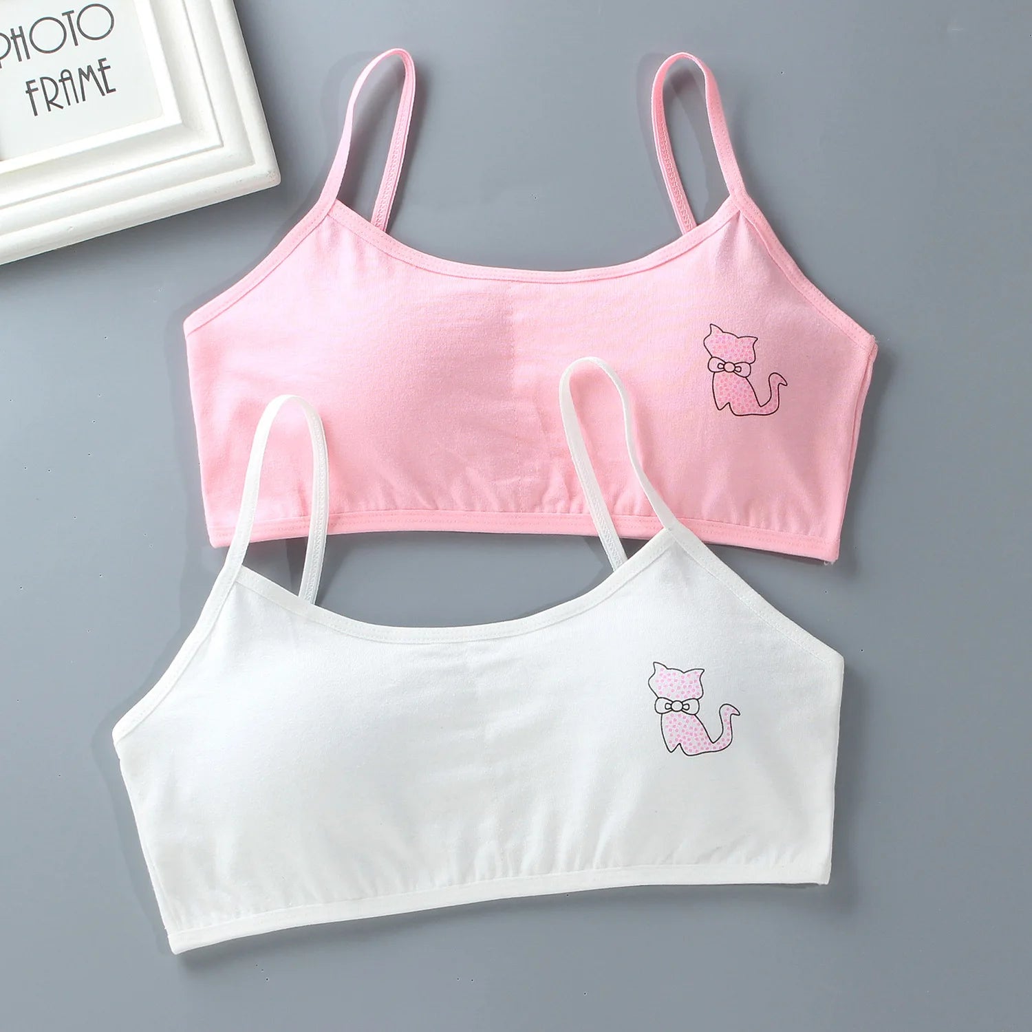 5 unids/lote Teeange niñas pequeñas sujetadores de entrenamiento Purbery School Girl Sujetador deportivo niños almohadilla para el pecho desmontable ropa interior niños Tops de tubo