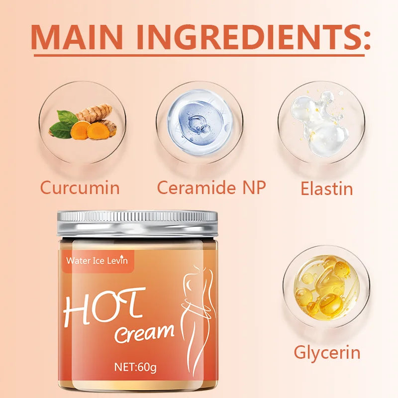 Crema de masaje para todo el cuerpo y culturismo, compresa caliente para apretar los músculos abdominales