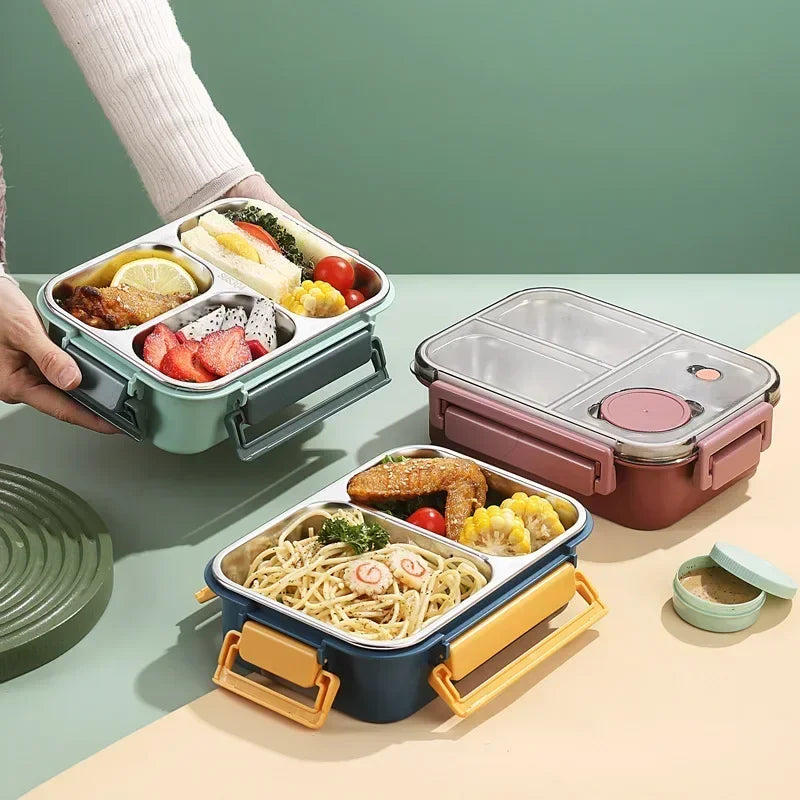 Fiambreras portátiles de 850ml para niños y adultos, caja Bento para sopa térmica, contenedor de almacenamiento de alimentos con calefacción aislada de acero inoxidable