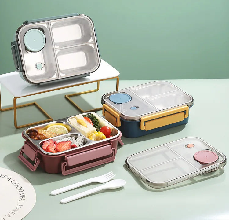 Fiambreras portátiles de 850ml para niños y adultos, caja Bento para sopa térmica, contenedor de almacenamiento de alimentos con calefacción aislada de acero inoxidable