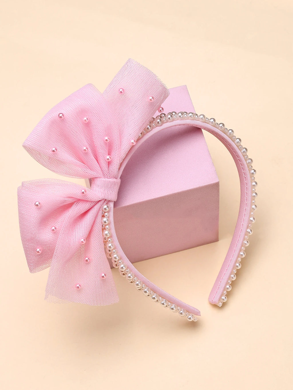 Diademas de perlas para niñas, diademas de encaje sólido, diademas con lazo, diademas para el pelo, accesorios para el cabello para Festival para niños, regalos, nuevo