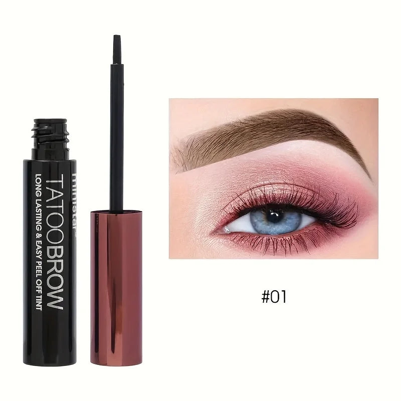 1 tinte de Gel para cejas despegable para tatuajes, tinte semipermanente para cejas, resistente al agua, a prueba de transferencia, para cejas de aspecto más completas y definidas