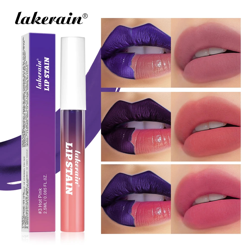 Brillo de labios resistente al agua de larga duración para mujer, juego de brillo de labios rosa resistente a la transferencia, brillo de labios Natural