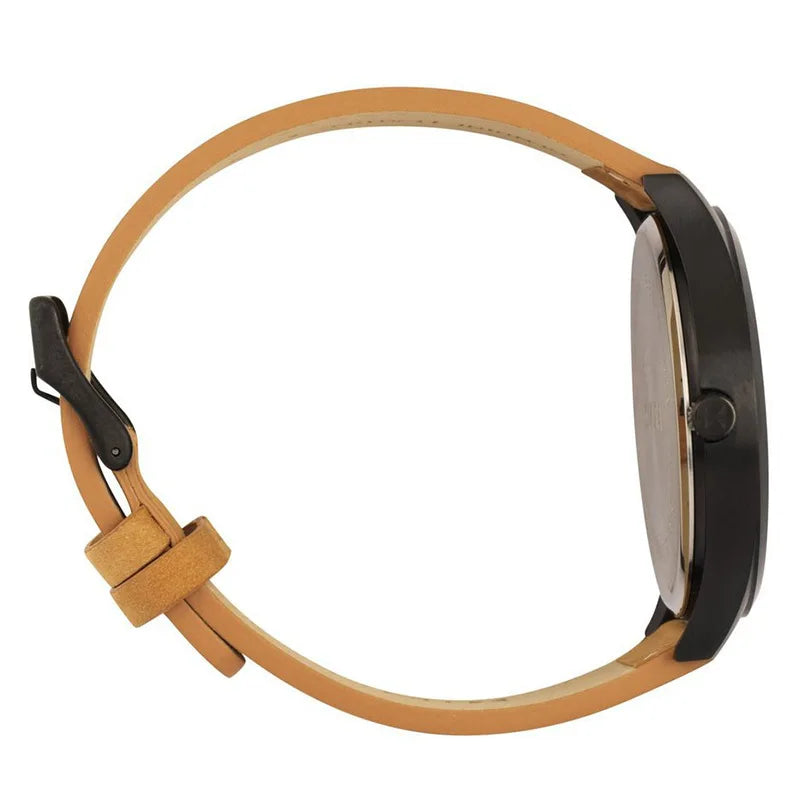 Reloj de pulsera de cuarzo analógico Simple para hombre, caja de Metal a la moda, relojes para hombre, cinturón de cuero, reloj informal de negocios para hombre, relojes masculinos
