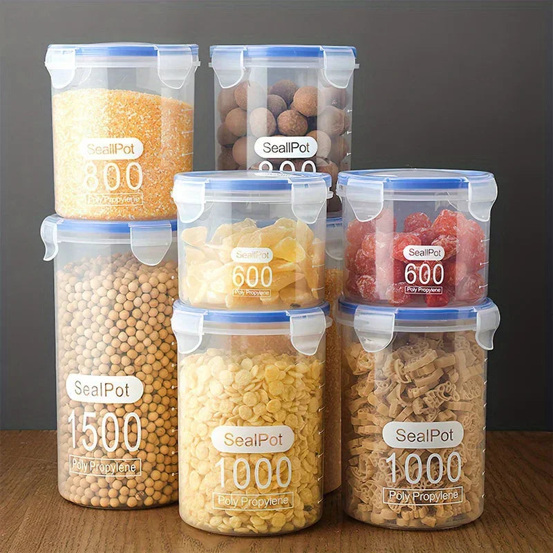 Tanque de almacenamiento de granos, caja de almacenamiento de granos de plástico, tarro de almacenamiento de alimentos, contenedor hermético, organizador de cocina para el hogar, 1 ud.