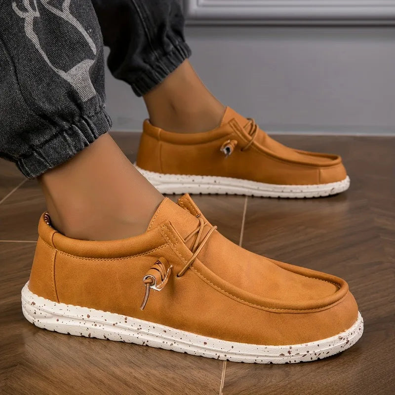 Zapatos de hombre, mocasines, zapatos vulcanizados suaves y cómodos, zapatos planos, zapatos para caminar para hombre, mocasines informales sin cordones, zapatos náuticos para hombre