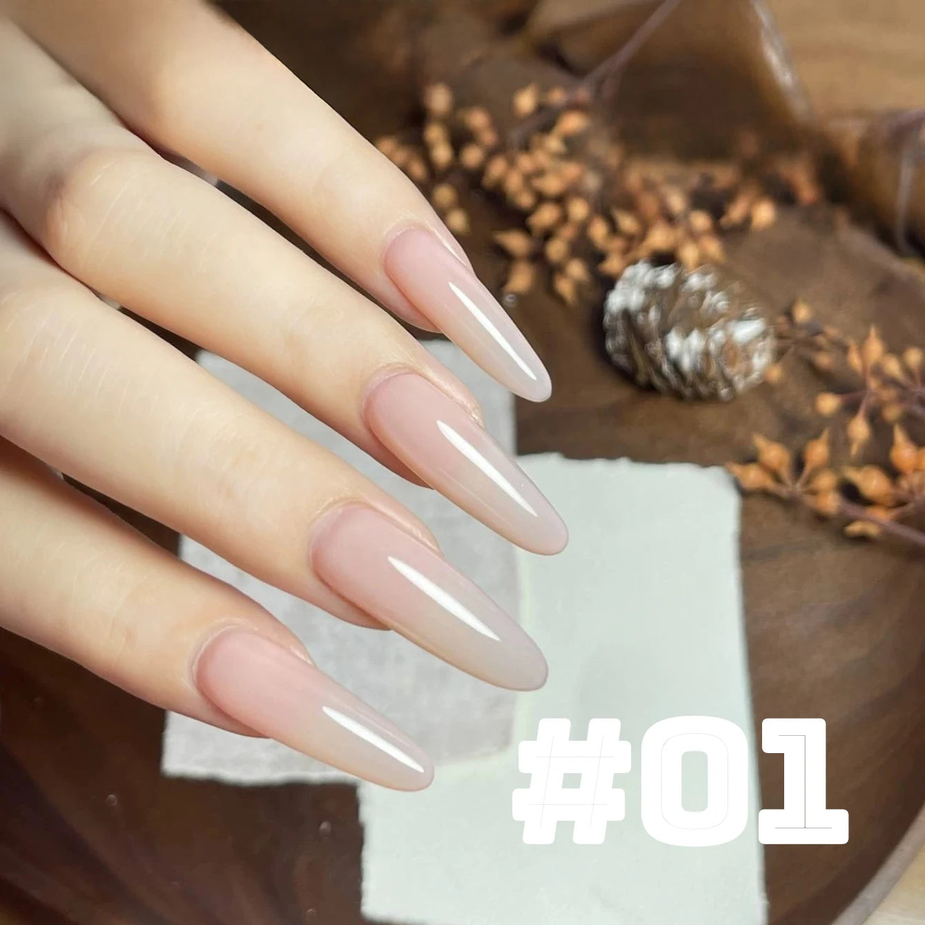 Esmalte de Uñas en Gel MIANEL Colorful Rock Slice, Amarillo Lechoso-Blanco Brillante, Crema Blanca, Efecto Leche Huhu Dopamina, 12ml, 1-6 Unidades