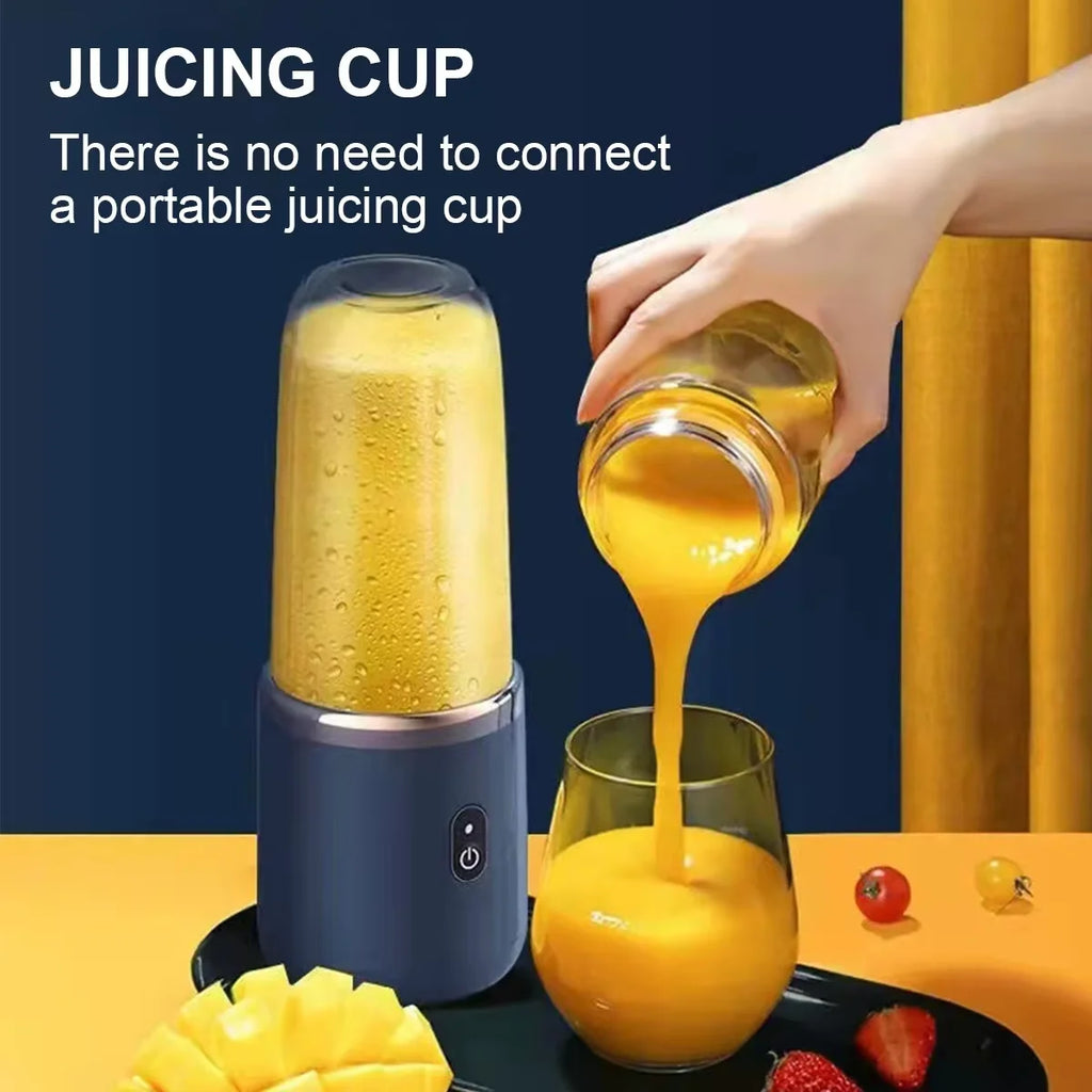 Vaso Mezclador Portátil USB, Mini Licuadora Personal de Mano para Viajes, Vasos Individuales o Dobles para Batidos de Frutas y Verduras, con Cepillo de Limpieza