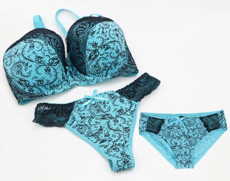 Neell-Conjunto de sujetador de realce sin costuras para mujer, ropa interior de 3 piezas, copa BCDEF, Beige, negro, azul, morado, rojo, blanco, lencería de talla grande
