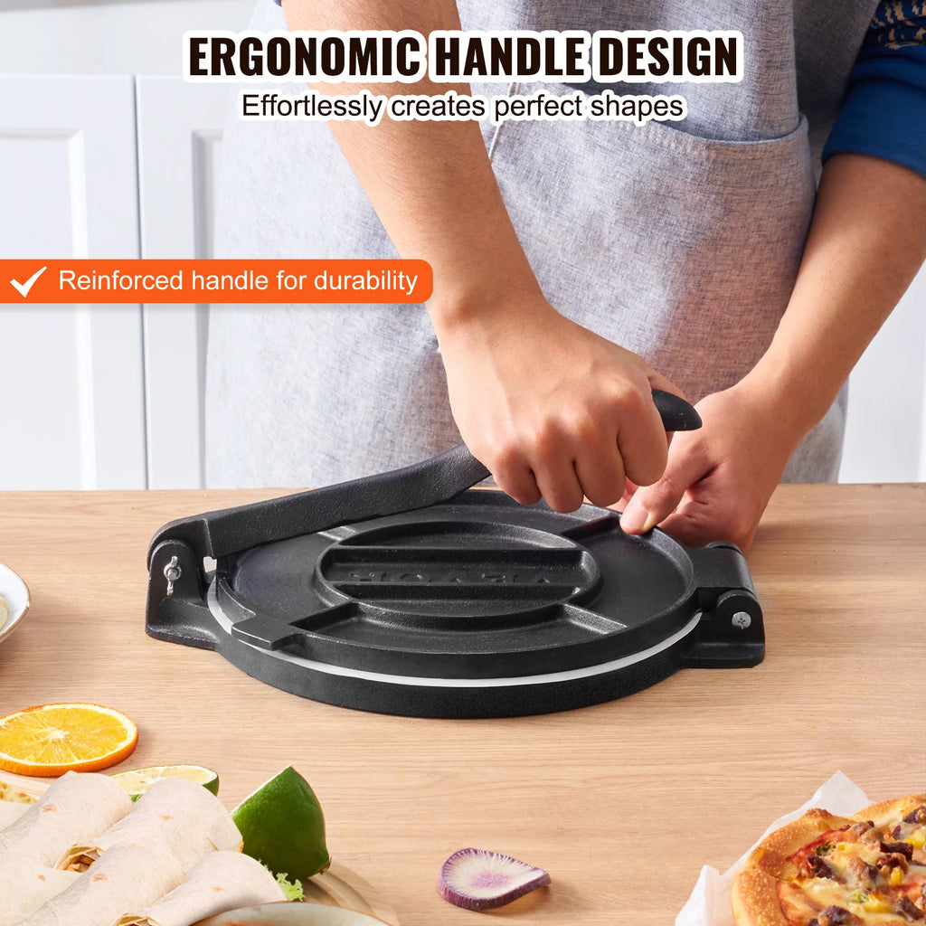 SucceBuy Tortilla PressCast Iron Heavy Duty Tortilladora Press Dough Maker para Tortilla de Harina