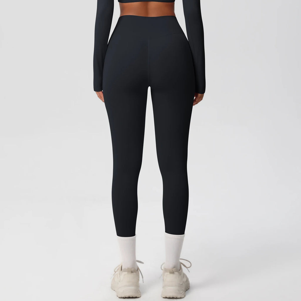 Mallas de Yoga de cintura alta para mujer, mallas con sensación desnuda, Fitness, correr, pantalones de Yoga, mallas ajustadas de gimnasio energético, mallas de entrenamiento informales