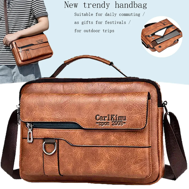 Bolso de hombro de estilo neutro para hombres y mujeres, adecuado para viajes de negocios y fotografía de material de PU.