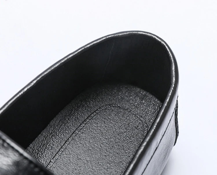 Mocasines de verano para hombre, zapatos de cuero de suela blanda para hombre, zapatos cómodos para conducir