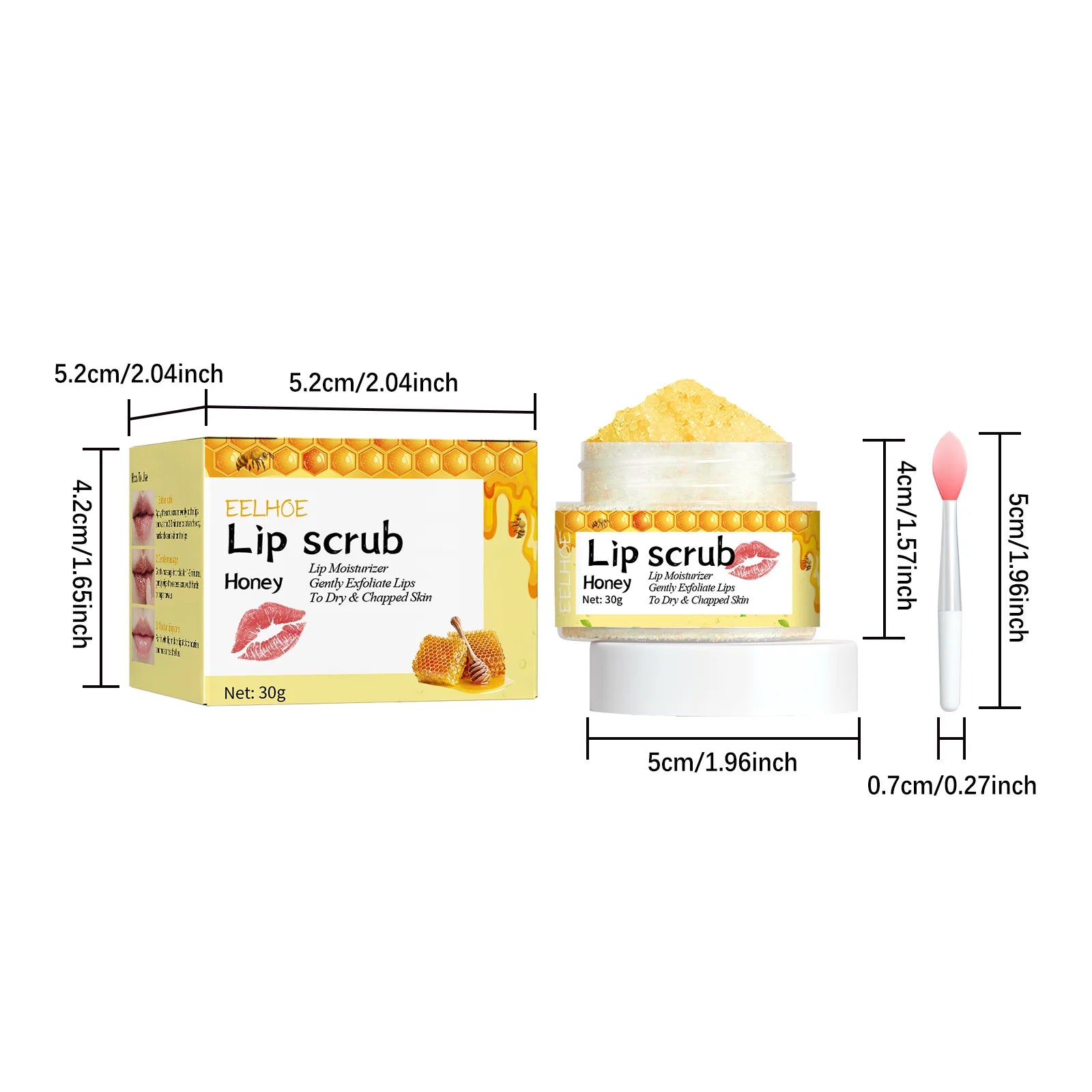 EELHOE exfoliante de labios rosa, eliminación de piel muerta, aclaramiento de líneas de labios, maquillaje hidratante antisequedad, productos para el cuidado de los labios