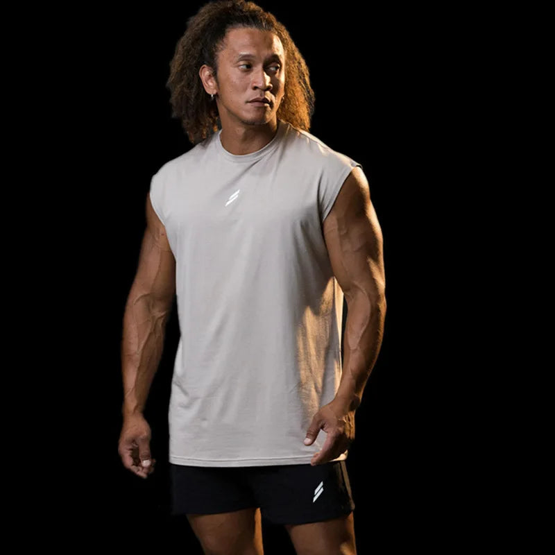 Camiseta sin mangas para hombre, camiseta de culturismo y Fitness de secado rápido, chaleco de baloncesto a la moda para hombre, camiseta sin mangas de gimnasio transpirable de malla para verano para hombre