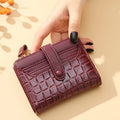 Cartera corta para mujer, monedero pequeño de cuero de marca de lujo a la moda, tarjetero para mujer, bolso de mano para mujer, billetera con Clip para dinero 2023